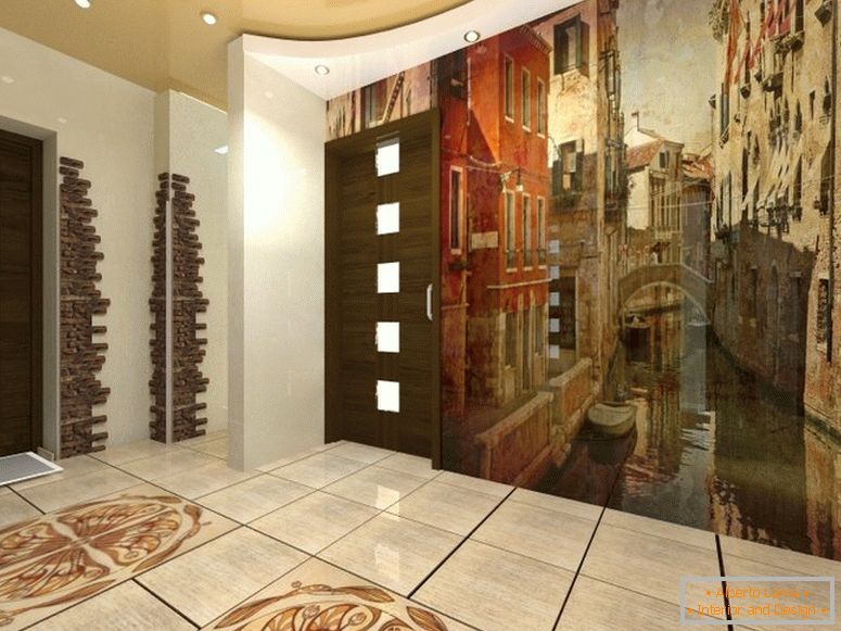 Beautiful hallway design with frescoes