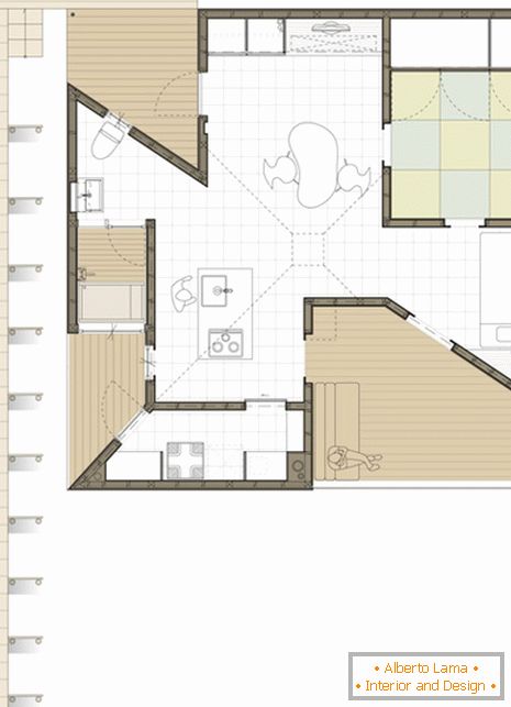 The layout of a small private house