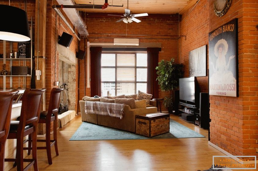 Decorating a living room for a loft style