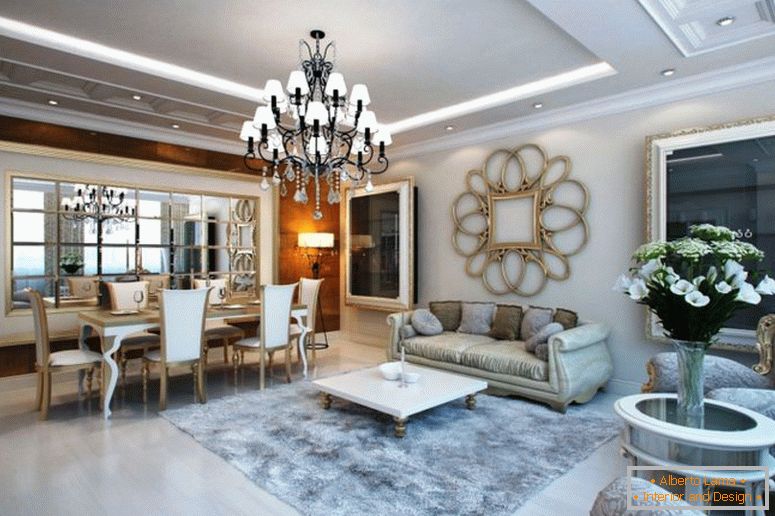 large-living-in-style-neoclassic-with-dining area