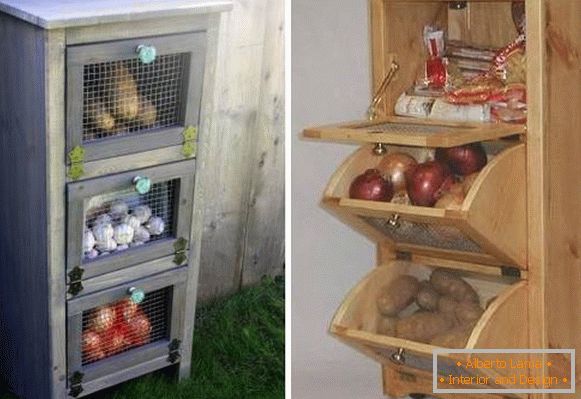 What to store potatoes, onions and other vegetables in the kitchen