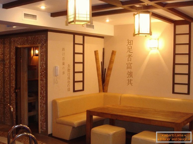 A lounge in a Japanese style bathhouse