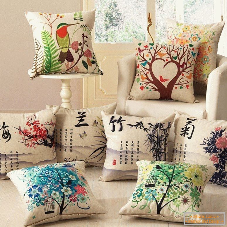 Pillows with patterns