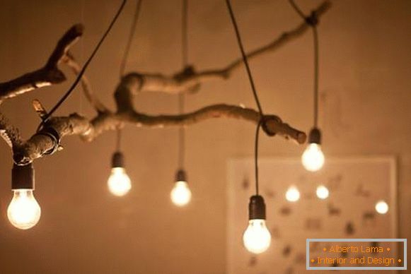 Idea for chandelier made of wood