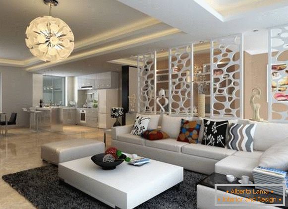Apartment decoration with open plan