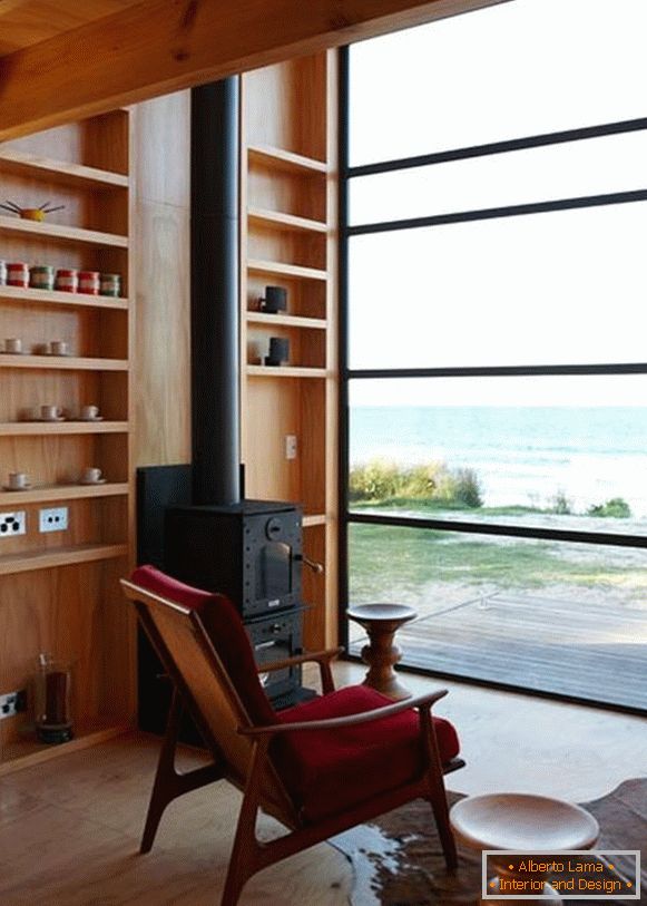 Interior of a small cottage in New Zealand