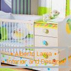 Bright baby cot