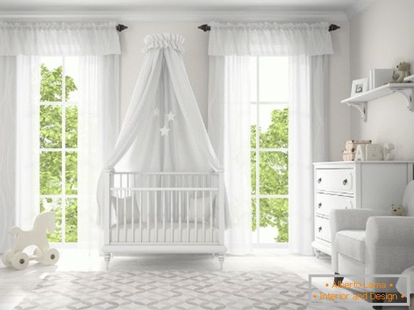 interior of a room with a crib, photo 52