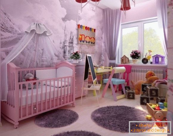 interior of a children's room for a girl 2 года