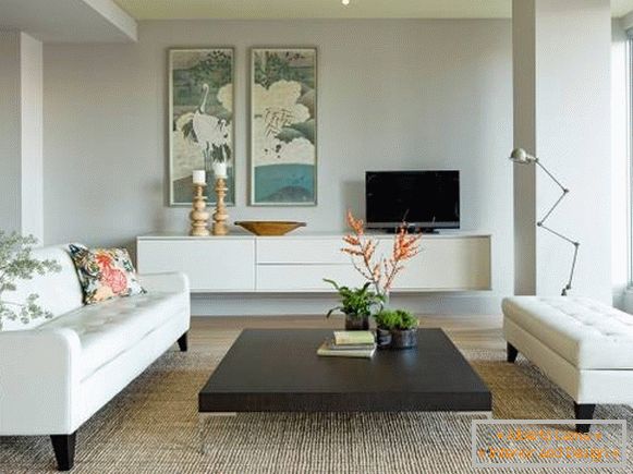 Simple modern living room design on the photo