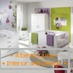 White color in the design of the nursery комнаты