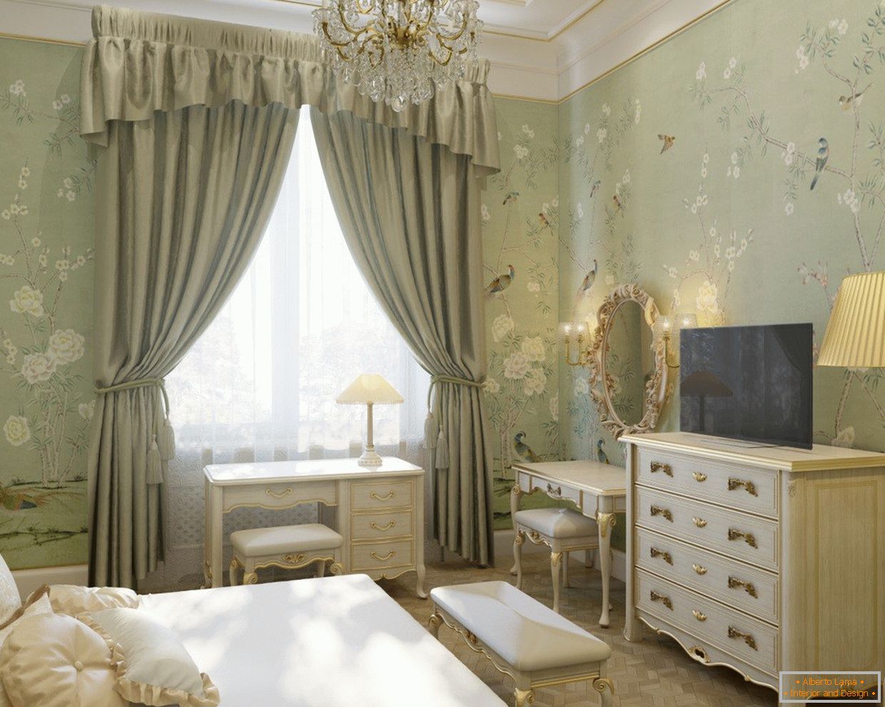 Bedroom - design in classical style