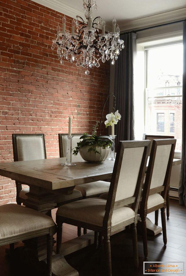 Interior of a small apartment: a dining room after repair