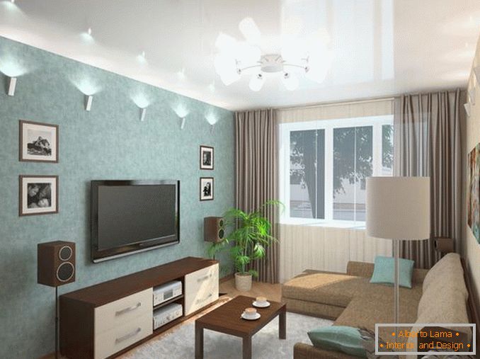 interior of a one-room apartment 18 square meters photo, photo 15