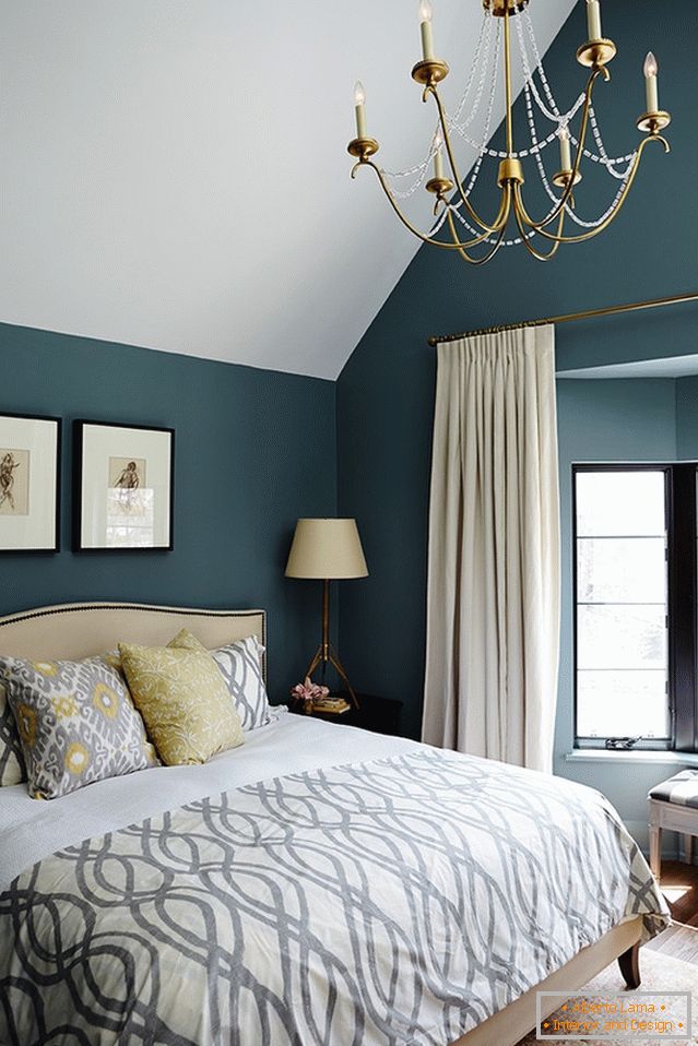 The right combination of colors in the interior of the bedroom