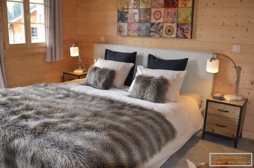 Warm and cozy bedroom in the villa