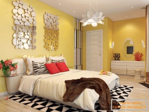 High-tech style in the interior of a girl's bedroom