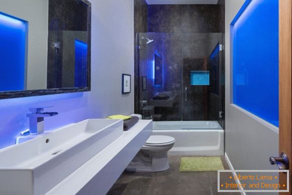 Design in high-tech style - photo of stylish bathroom