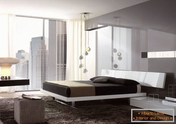High tech style in bedroom design photo