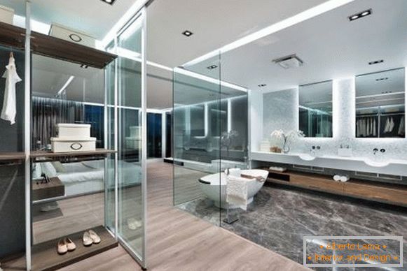 Apartment in high-tech style - bathroom photo