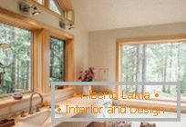 Interior of a bathroom in a country house