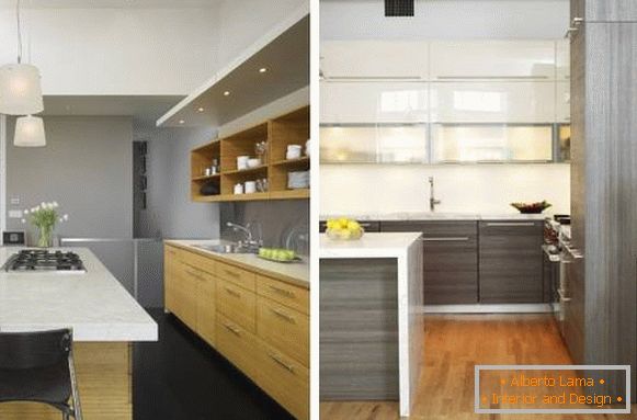 Kitchen design in gray in the interior - a selection of photos