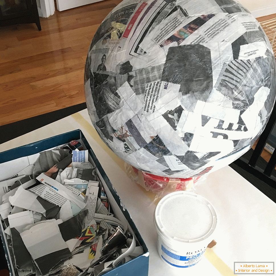 Using newspapers and glue