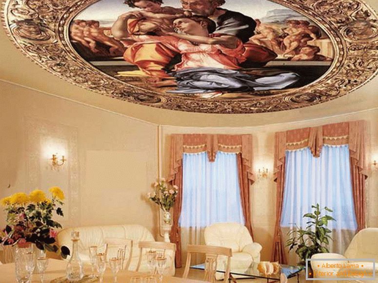 Exclusive stretch ceilings made under the order of an influential businessman in Moscow.