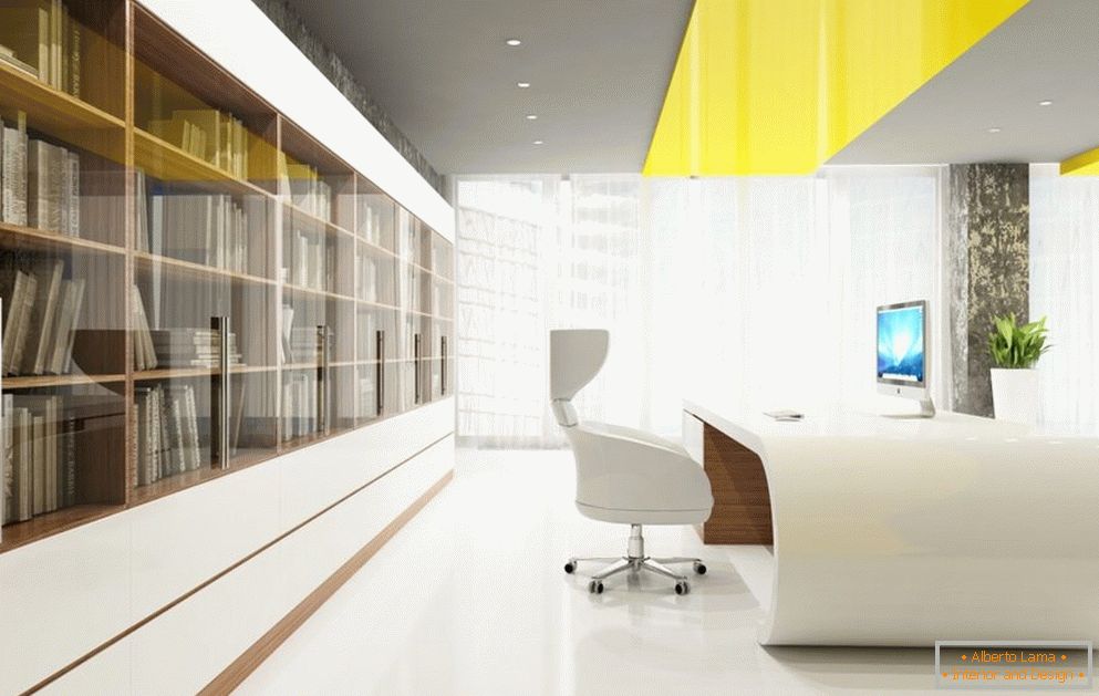 Bright office for a female executive