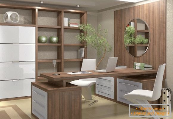 Modern furniture for the cabinet in the apartment photo
