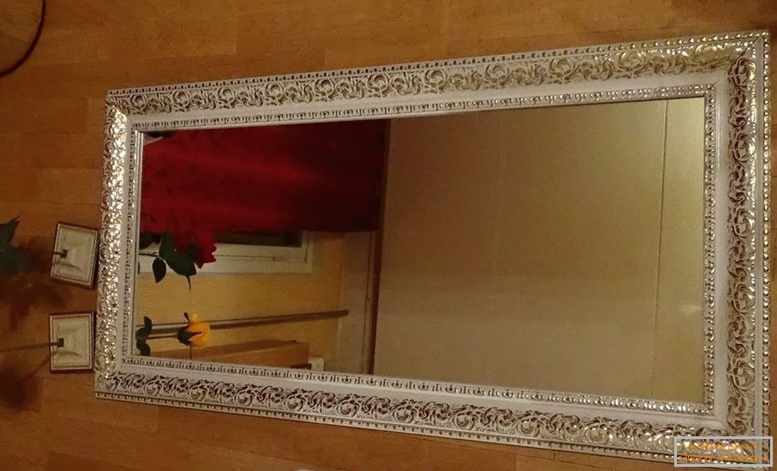 Mirror with a frame from a skirting board