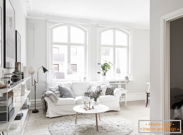 Interior of the apartment in Scandinavian style
