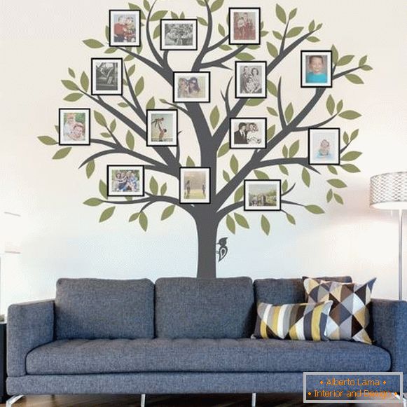 Family tree - a sticker for decorating walls