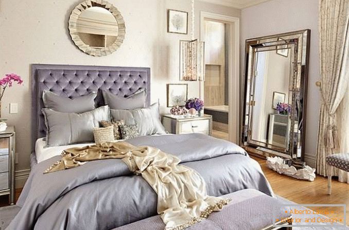 Soft pillow bed in an eclectic bedroom