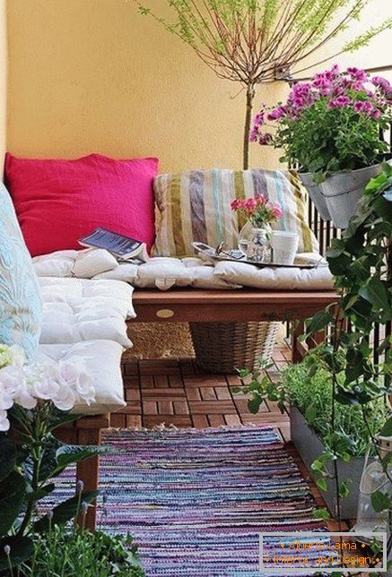 Cozy veranda on a small balcony