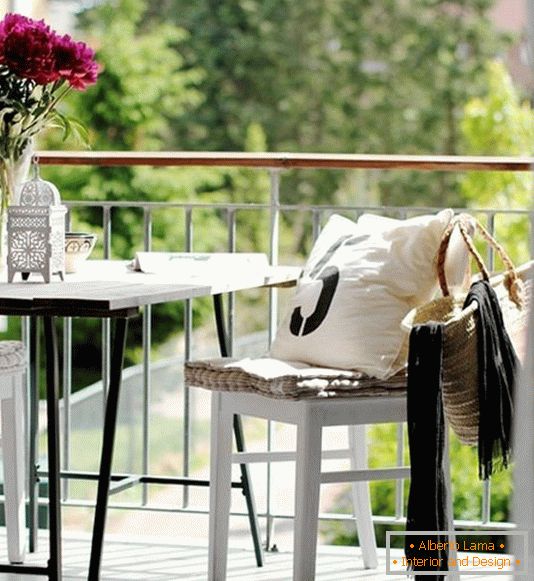 Cozy veranda on a small balcony