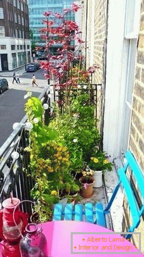 Cozy veranda on a small balcony