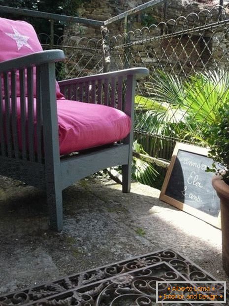 Cozy veranda on a small balcony