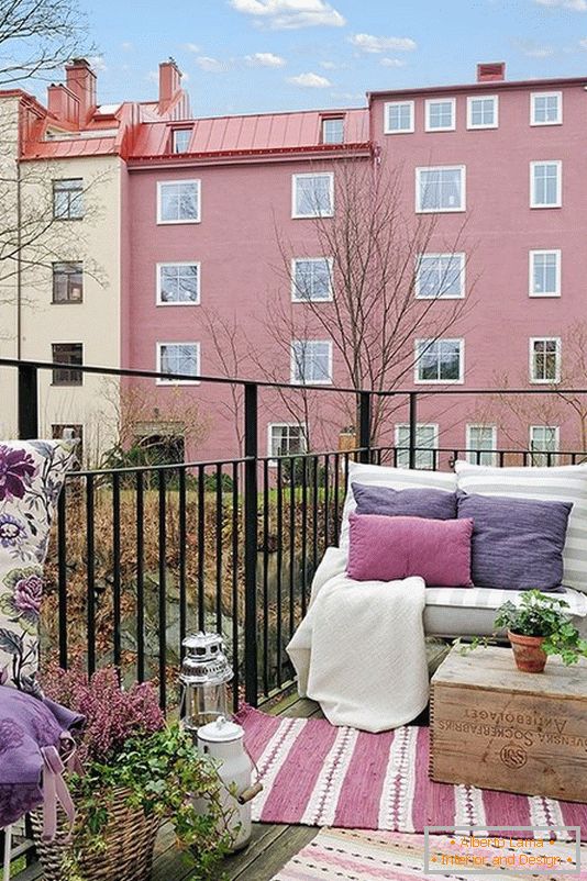 Cozy veranda on a small balcony