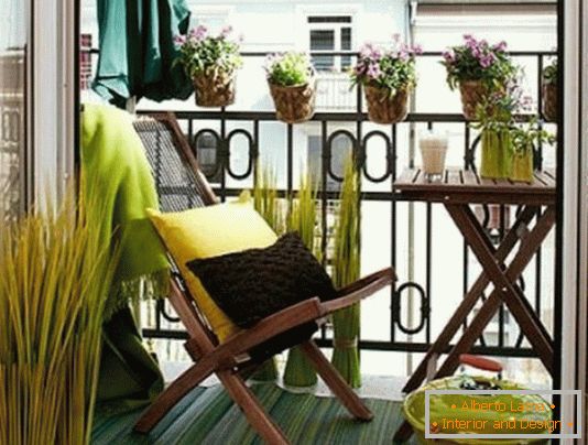 Cozy veranda on a small balcony