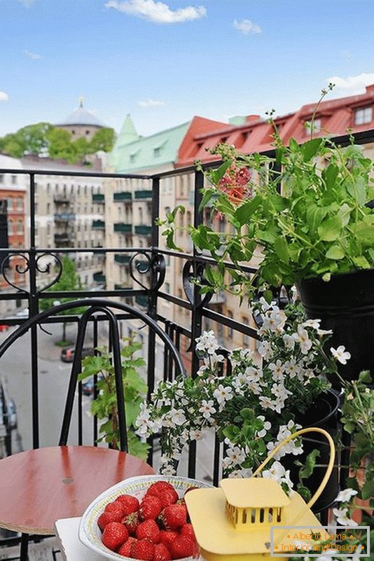 Cozy veranda on a small balcony