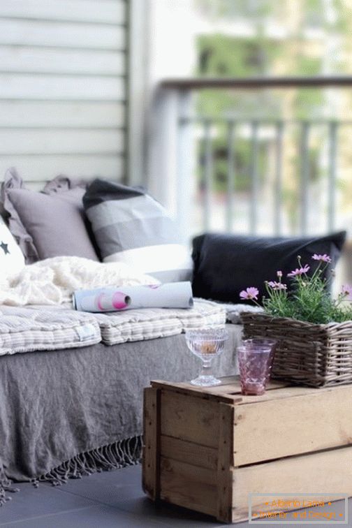 Cozy veranda on a small balcony