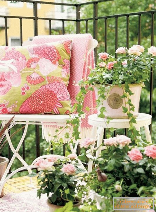 Cozy veranda on a small balcony