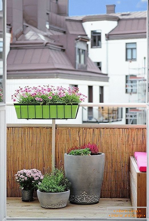 Cozy veranda on a small balcony