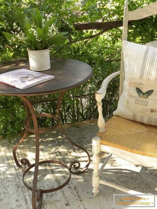 Cozy veranda on a small balcony