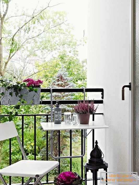 Cozy veranda on a small balcony