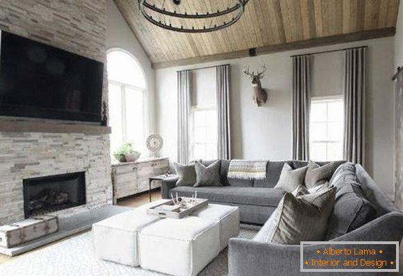 Beautiful room in your house - a combination of materials and styles in the interior