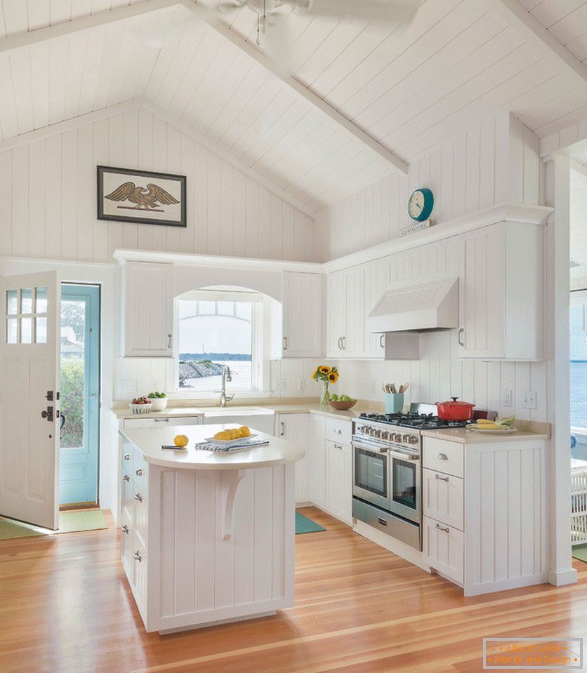 White furniture in the beach house