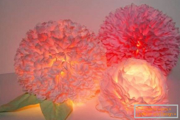 Unusual lamp of paper with your own hands
