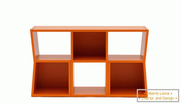 Bright shelving with open shelves